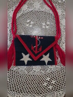 Vintage Nautical Hand-made Shoulder Bag, Stars⭐️⭐️